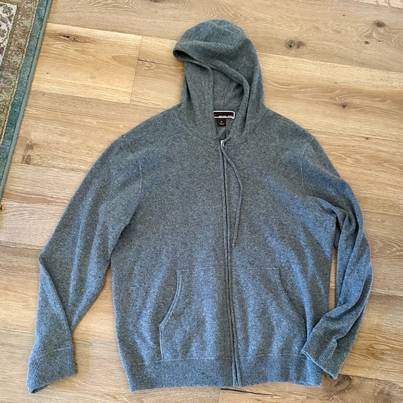 Mens Michael Kors Cashmere Zip Hooded Sweater